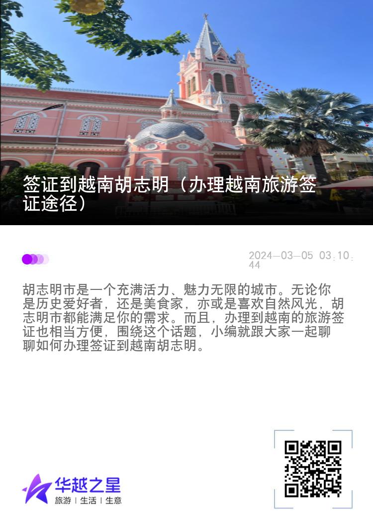 签证到越南胡志明（办理越南旅游签证途径）